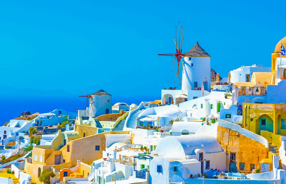 Santorini Windmills