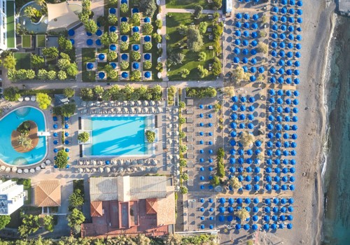Aerial View of Esperides Beach Family Resort Facilities and Beach