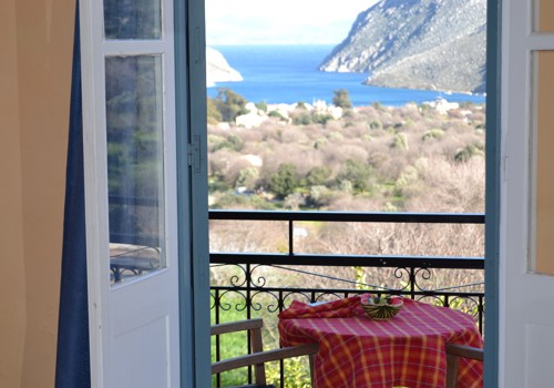 Views from balcony at Taxiarchis Apartments Symi