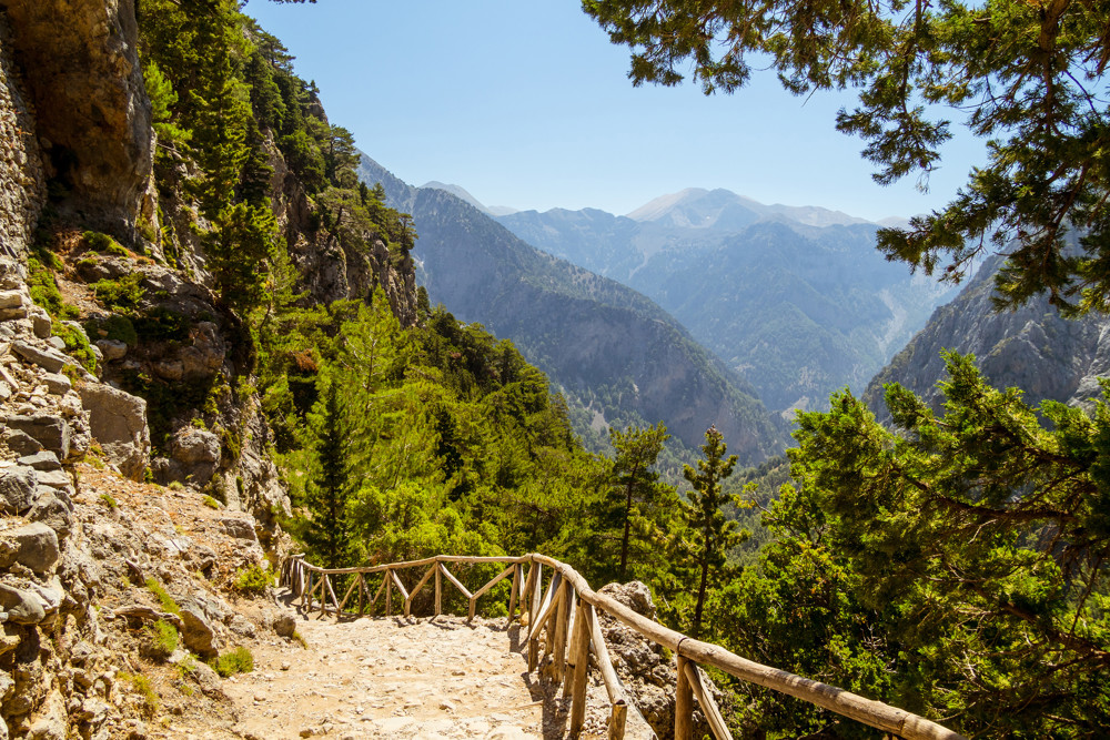 Hiking in the Samaria Gorge, beautiful landscape