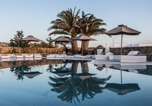 Pool at Ostraco Suites Hotel, Mykonos Town, Mykonos, Greece