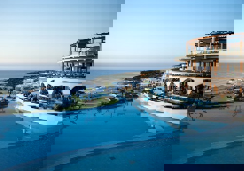 Pool at Atrium Prestige Thalasso Spa Resort & Hotel, Lachania, Rhodes, Greece.