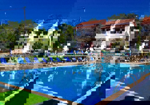 Pool at Tria Adelphia, Arillas, Corfu, Greece