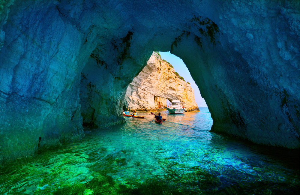 Blue caves in Zante