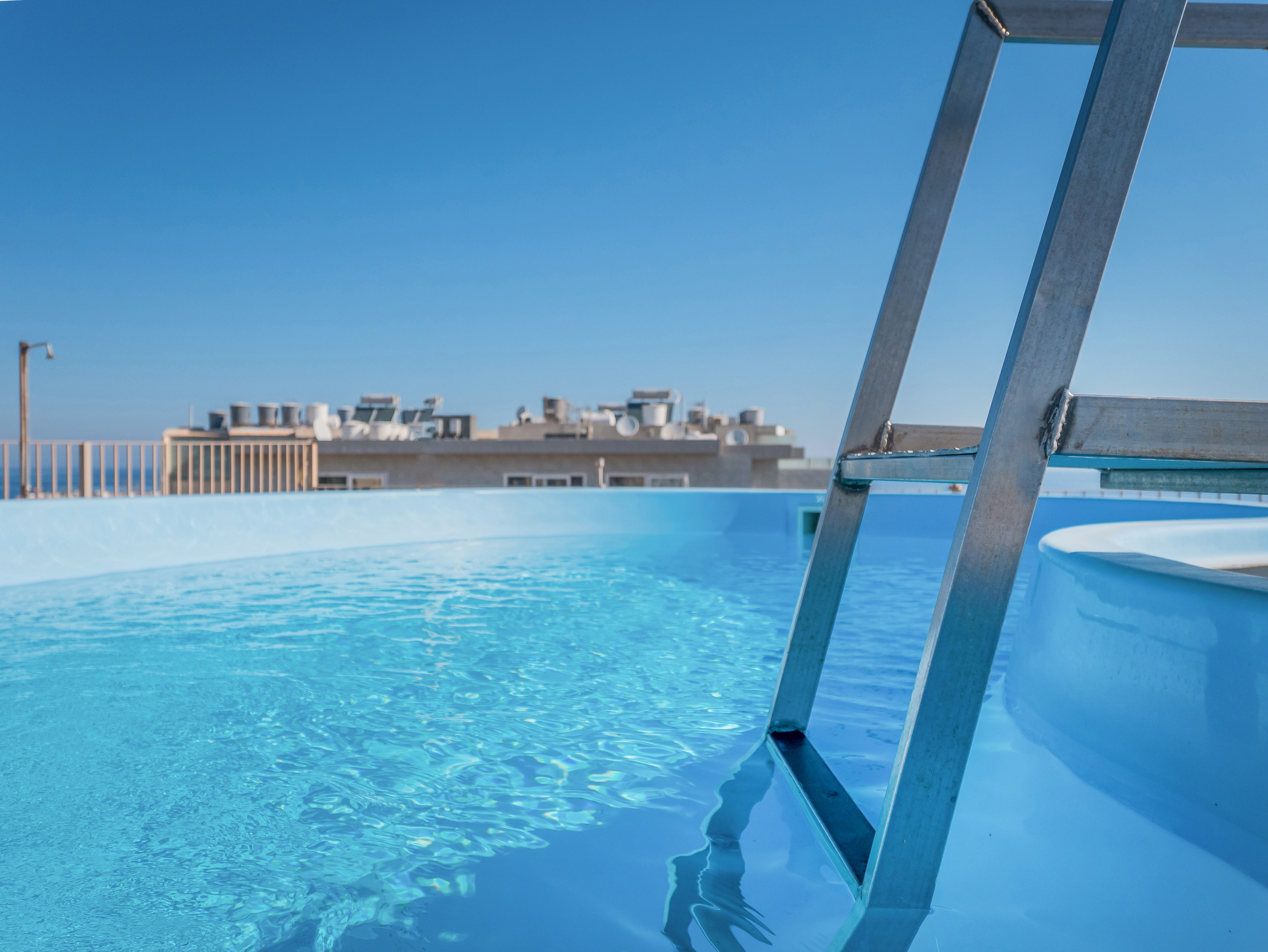 Rooftop pool at the Qawra Point Holiday Complex, Malta