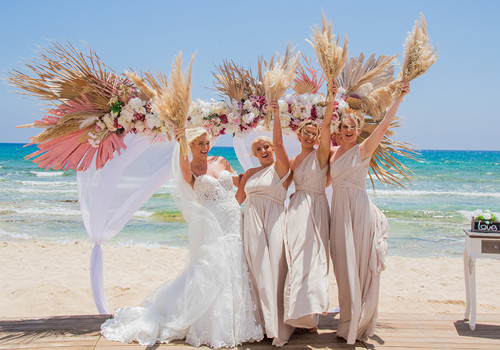 27. Sirens Beach Ayia Napa Cyprus Wedding Venue Bride And Bridesmaids Olympic Holidays