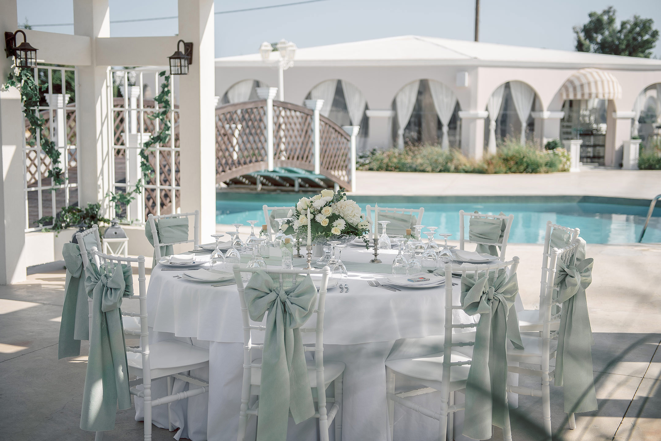 Venus Gardens Zante, Outdoor Reception table