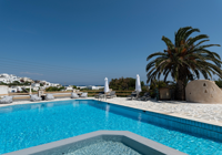 Views from pool at Pnoi Hotel in Paros