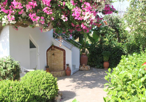 Exterior of Pauls Gardens in Haraki Rhodes