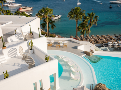 Views from Grecotel Mykonos Blu Boutique Resort