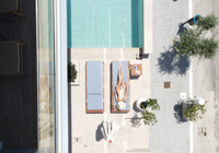 Aerial view of pool in Evilion Sea and Sun Hotel