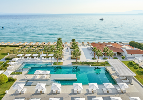 Views from pool at Domes Noruz Kassandra