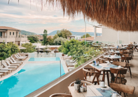Outdoor Dining at Crystal Waters Lefkada