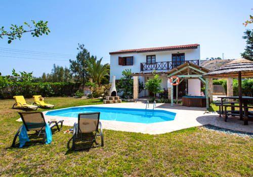 Exterior View of Villa Pomos Med.1 and Swimming Pool