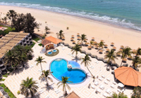 Aerial View of Pool and Beach at Atlantic Hotel