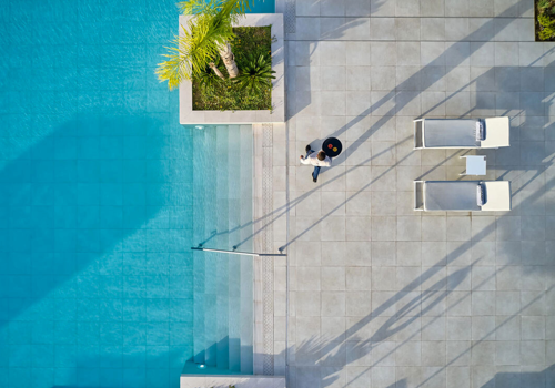 Aerial View of Pool at Lindos Grand Resort & Spa