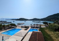 Outdoor pool area at Demetra Studios