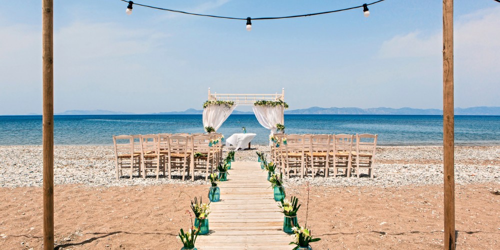 Greek beach wedding