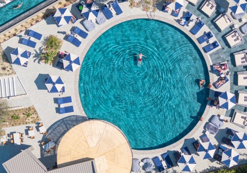 Aerial View of Pool at Cabu Hotel